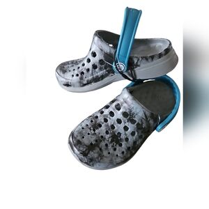 Joybees Size 10 / 11 New Kids‎ Black and Gray Clogs Water Shoes